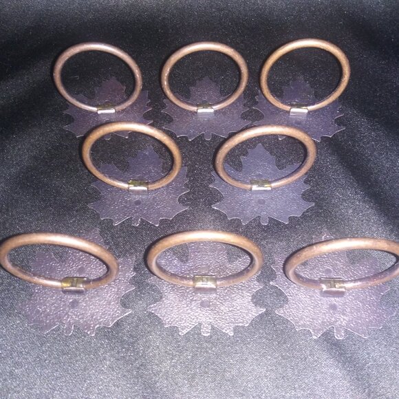 Bronze Maple Leaf Napkin Rings Lot of 8 Fall Autumn Metal Leaf Napkin Rings - Picture 4 of 5